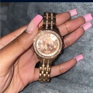 Rose gold relic watch